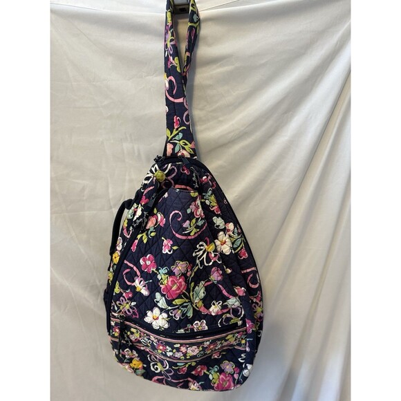 vera bradley quilted Floral  Sling backpack/ Tennis/ Paddle Many Compartments main image 9